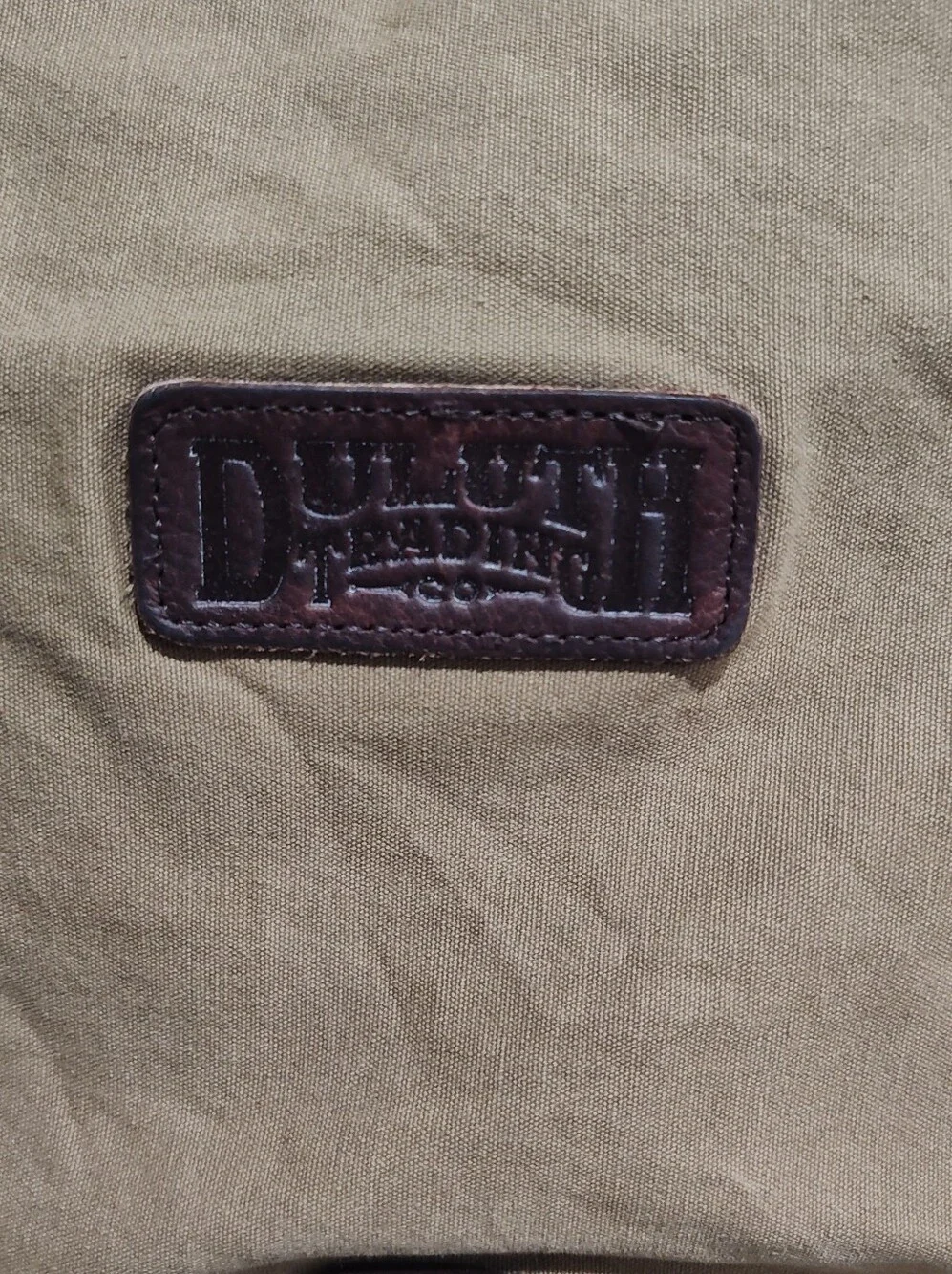 Duluth Trading Co Oil Cloth Sling Crossbody Messenger Shoulder Bag, Brown/Tan